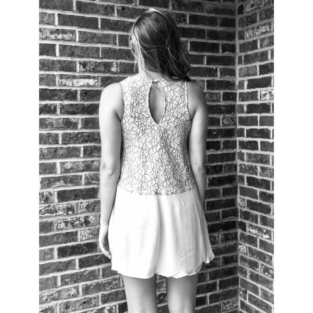 NWT White Lace Trim A-Line Mini Dress Tunic | Coastal Cowgirl Boho - Picture 8 of 16